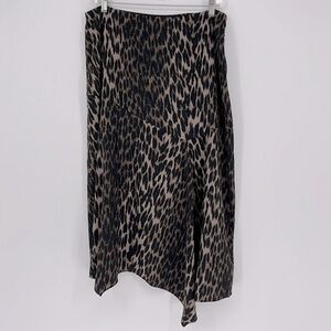 Vince Camuto Leopard Print Umbra Forest Midi-skirt size 12 New with tags!